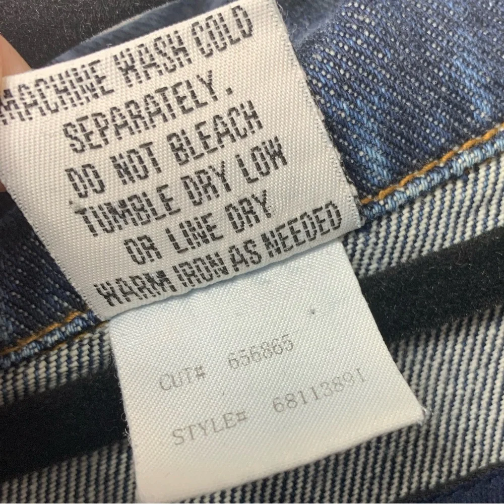 Vintage I.e.i. Dark Wash Denim Jean Jacket Size Large - Picture 12 of 12